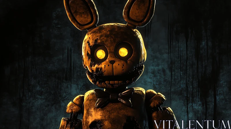 Creepy Rabbit Character with Bowtie AI Image