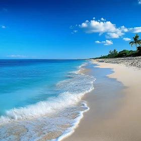 Coastal Paradise: White Sand and Blue Sea