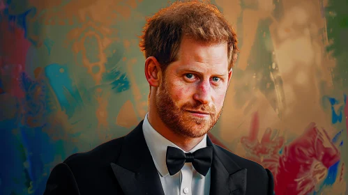 Modern Artistic Portrait of Prince Harry