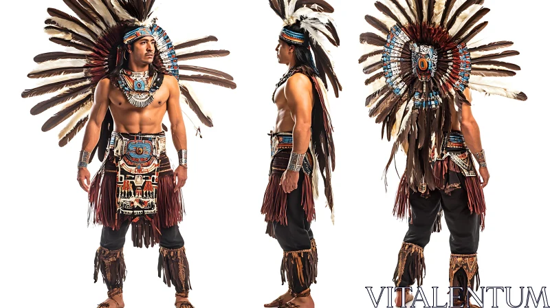 AI ART Man in Native American Costume