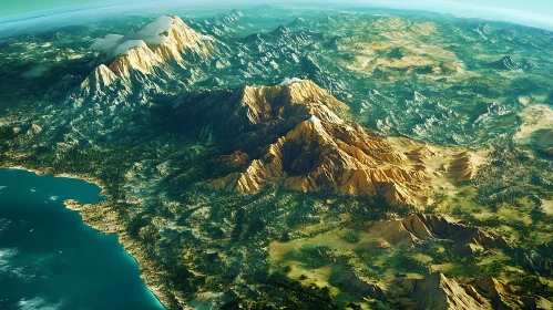 Golden Peaks and Green Valleys