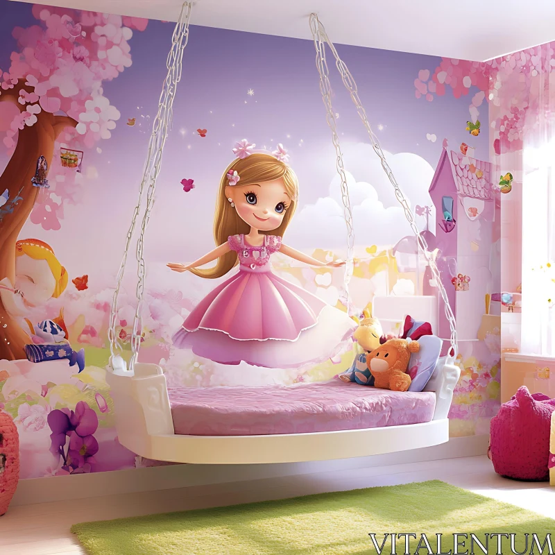 AI ART Charming Kids Bedroom Decor