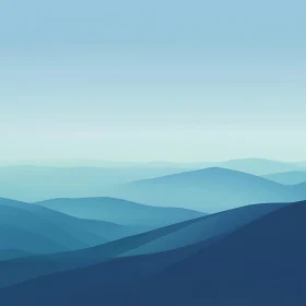 Layered Blue Mountain Serenity