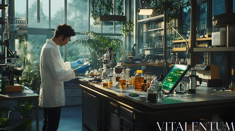 AI ART Scientist in Green Lab