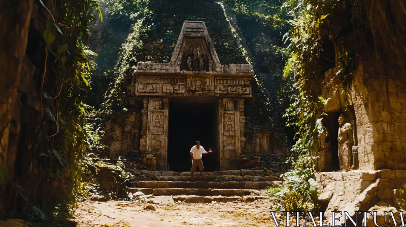 AI ART Temple Entrance in the Jungle