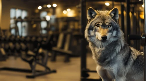 Gym Wolf Portrait