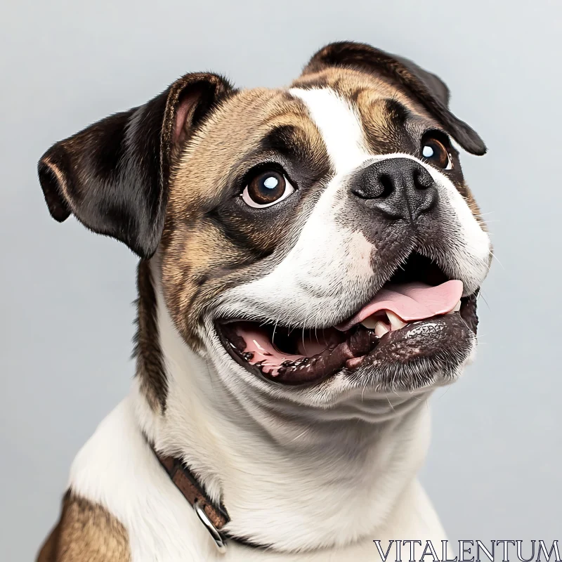 Delightful Close-Up of a Joyful Dog AI Image