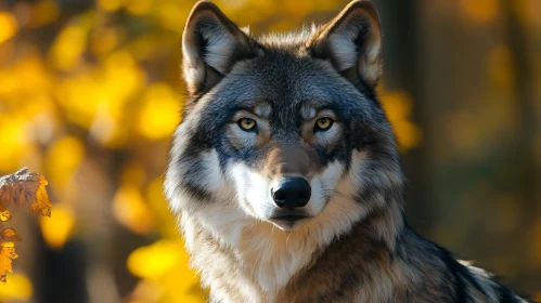 Gray Wolf Close-Up