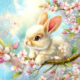 Rabbit with Flowers