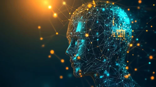 AI Neural Network Futuristic Design
