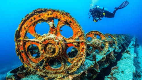 Ocean's Hidden Wreckage: An Underwater Scenery