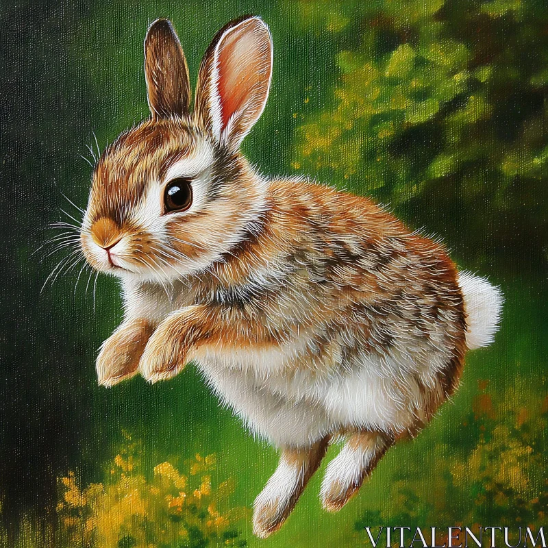 AI ART Rabbit Portrait in Natural Setting