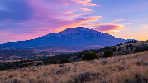 Scenic Mountain View at Sunset