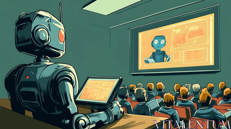 Future of Education Robot Instructor AI Image