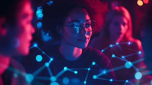 Cyberpunk Portrait with Neon Glow