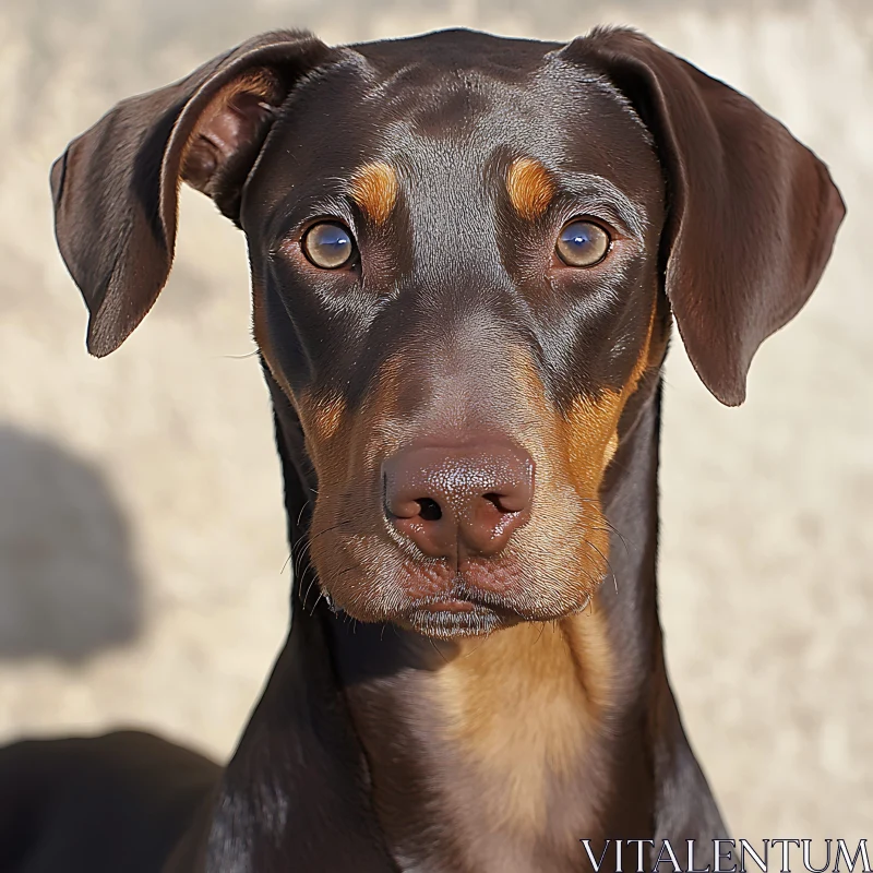 Doberman Close-Up Image AI Image