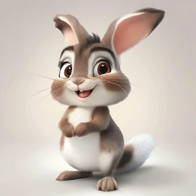 Happy Bunny Character Illustration
