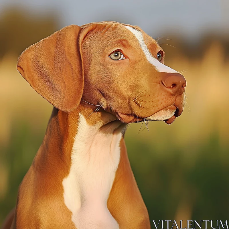 Attentive Puppy with Floppy Ears AI Image