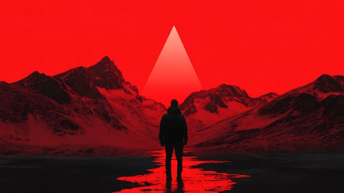Silhouette in Red Mountain Valley