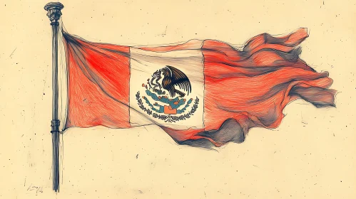 Patriotic Mexican Flag Art