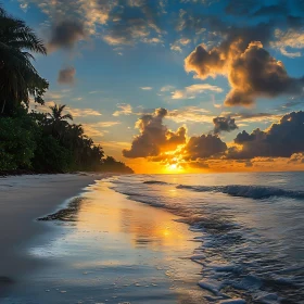 Tropical Beach at Sunset