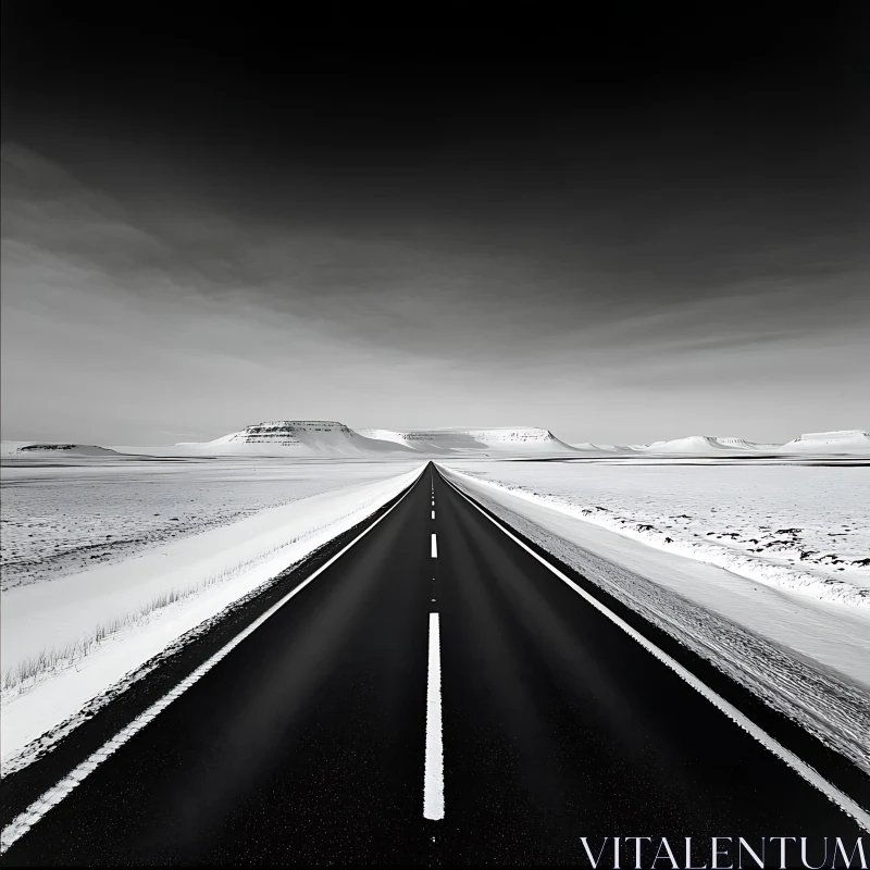 AI ART Winter Road