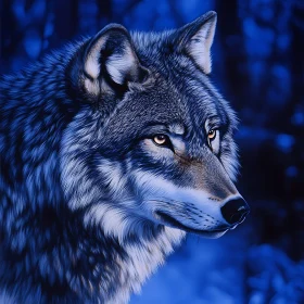 Wolf in Blue Light