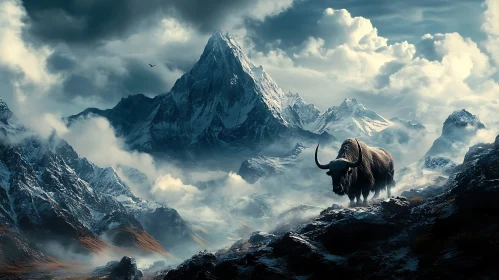 Mountain Yak Landscape