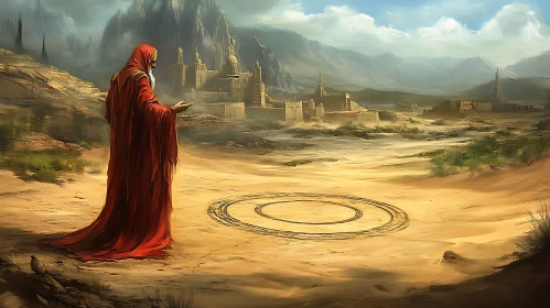 Desert Wizard Conjuring Magic