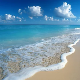 Seascape with Gentle Waves and Blue Sky