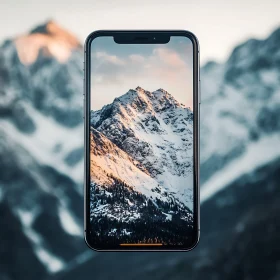 Icy Peaks on Mobile Display