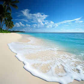 Peaceful Ocean View with White Sand