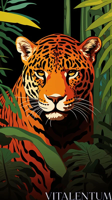 Jungle Cat Illustration AI Image