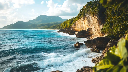 Coastal Cliffside Scene