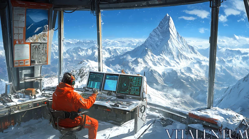 Mountain Control Station AI Image