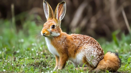 Rabbit Portrait in Nature