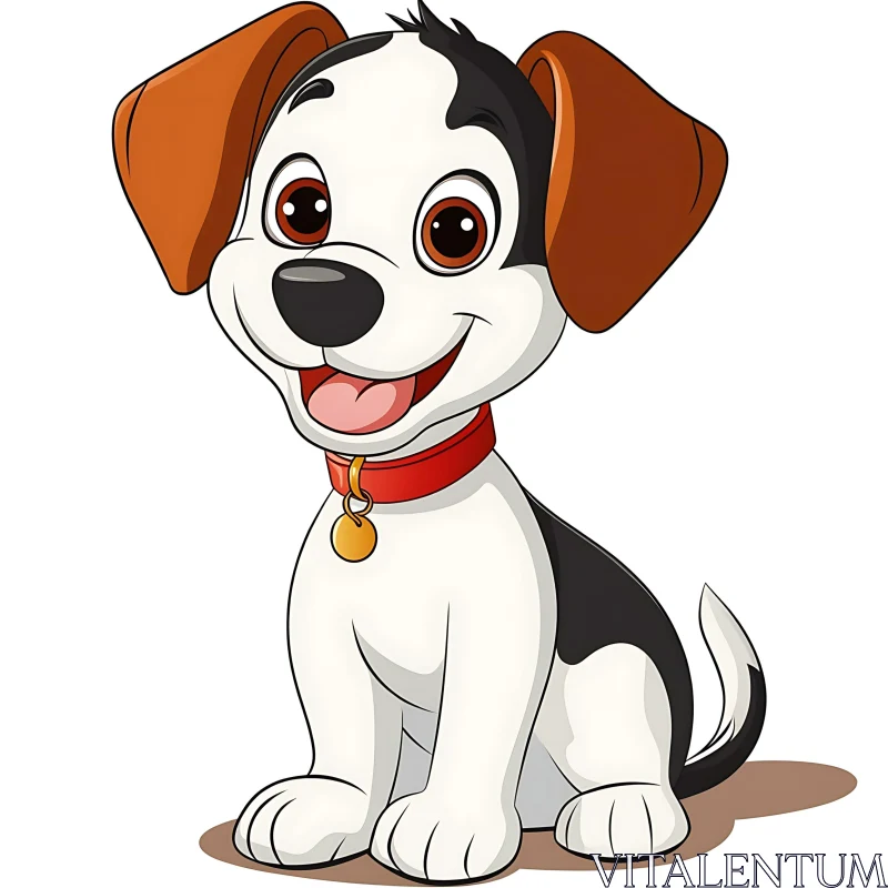 Cute Animated Dog Character AI Image