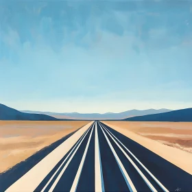 Desert Road Canvas Print