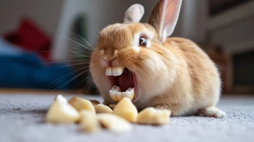 Rabbit with Open Mouth