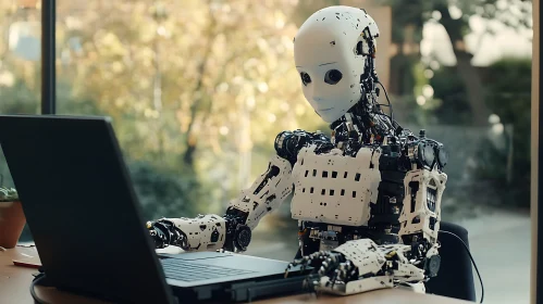 Robot Using Computer in Home Setting