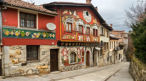 Artistic Facade on a Traditional Street