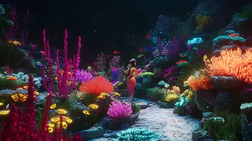 Coral Reef Mermaid Art