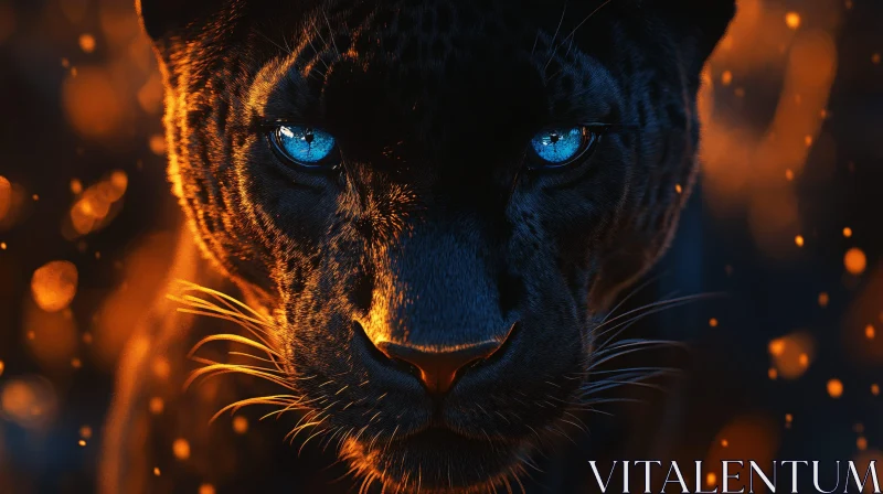 Mystic Panther Gaze AI Image