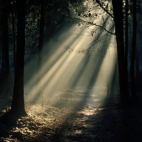 Sunlit Forest Trail