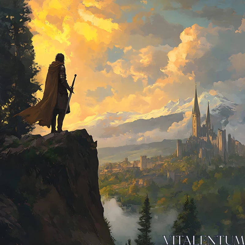 Cliffside Warrior and Distant Castle