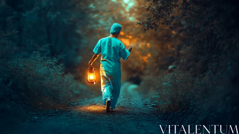 Night Journey with Lantern