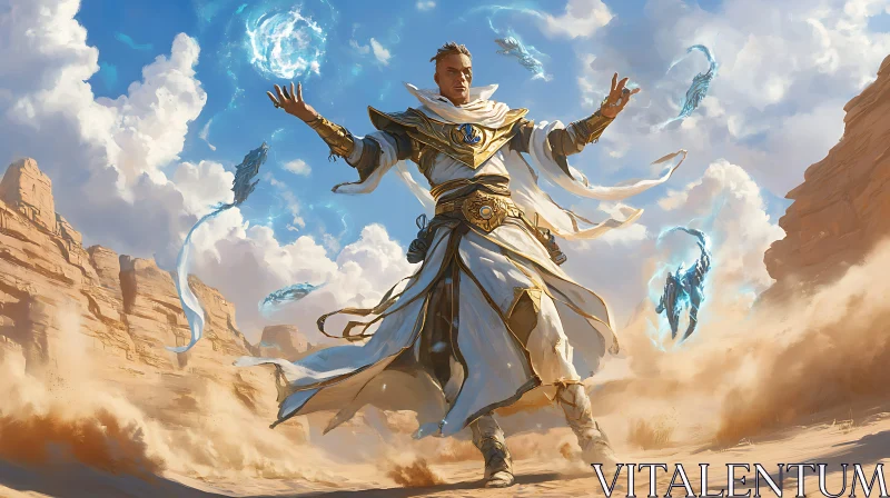 Magical Desert Encounter with Wizard
