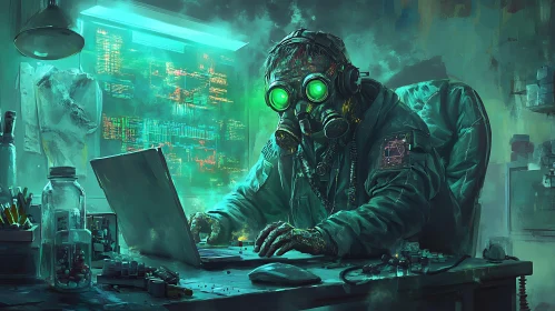 Cyberpunk Gas Mask Coder