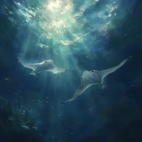 Underwater Ballet of Manta Rays