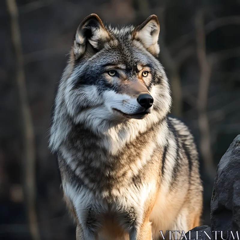 Wolf Portrait in Natural Habitat